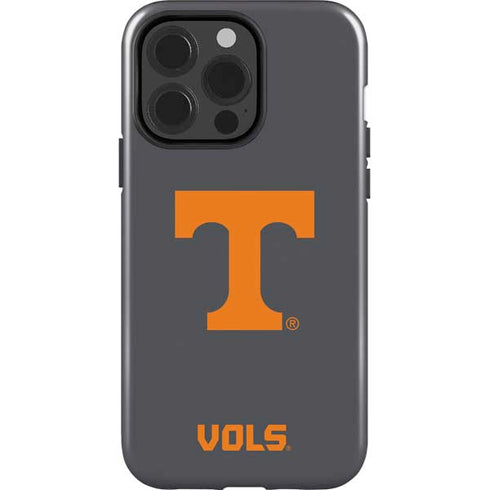 University of Tennessee-Knoxville T Logo Vols on Gray iPhone 15 Pro Impact Case