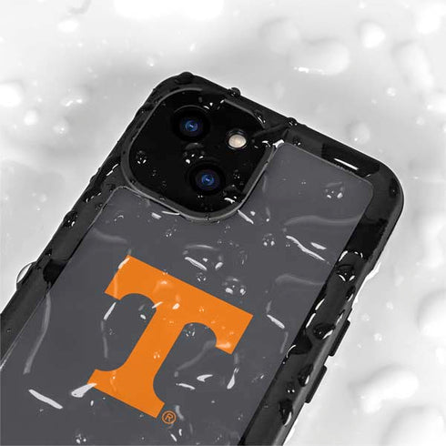 University of Tennessee-Knoxville T Logo Vols on Gray iPhone 15 Waterproof Case