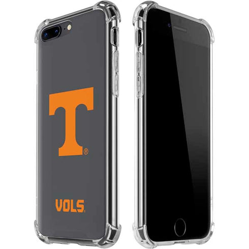 University of Tennessee-Knoxville T Logo Vols on Gray iPhone 7/8 Plus Clear Case