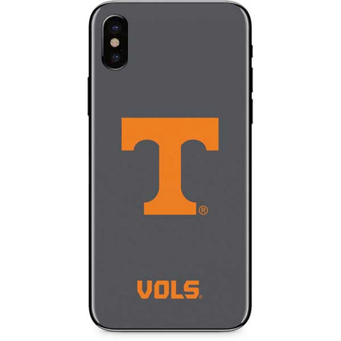 University of Tennessee-Knoxville T Logo Vols on Gray iPhone XS Skin