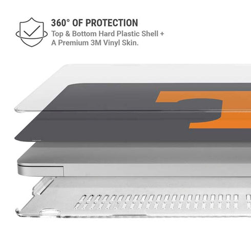 University of Tennessee-Knoxville T Logo Vols on Gray MacBook Air 15in (2023-2025) Case plus Skin