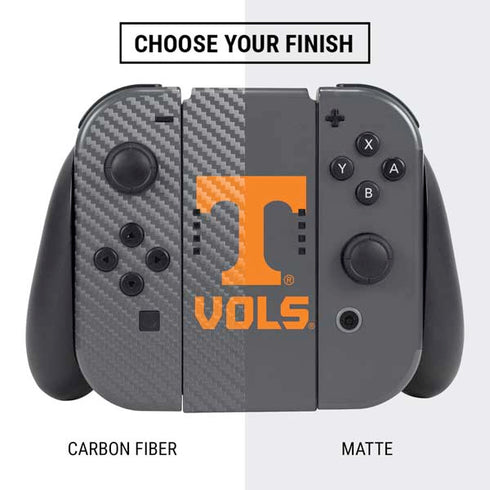 University of Tennessee-Knoxville T Logo Vols on Gray Nintendo Switch Bundle Skin