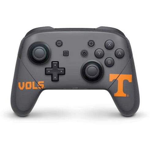 University of Tennessee-Knoxville T Logo Vols on Gray Nintendo Switch Pro Controller Skin