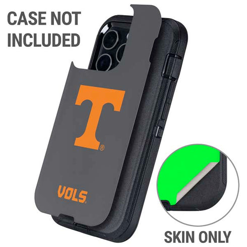 University of Tennessee-Knoxville T Logo Vols on Gray Otterbox Defender iPhone Skin