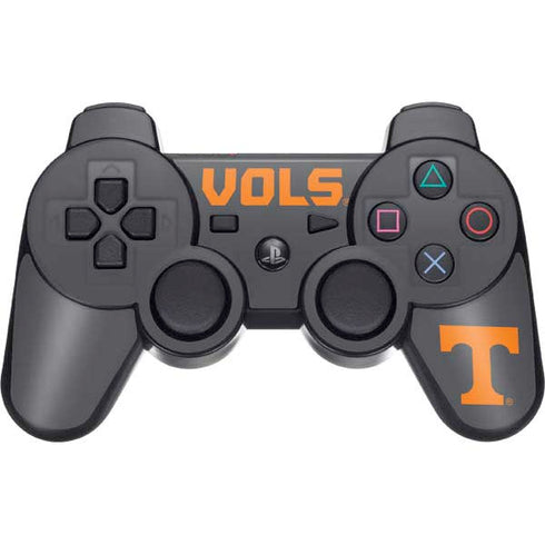 University of Tennessee-Knoxville T Logo Vols on Gray PS3 Dual Shock wireless controller Skin