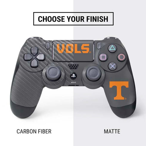 University of Tennessee-Knoxville T Logo Vols on Gray PS4 Controller Skin