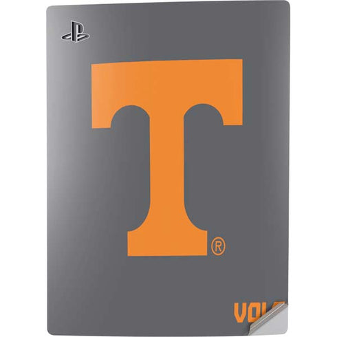 University of Tennessee-Knoxville T Logo Vols on Gray PS5 Digital Edition Console Skin