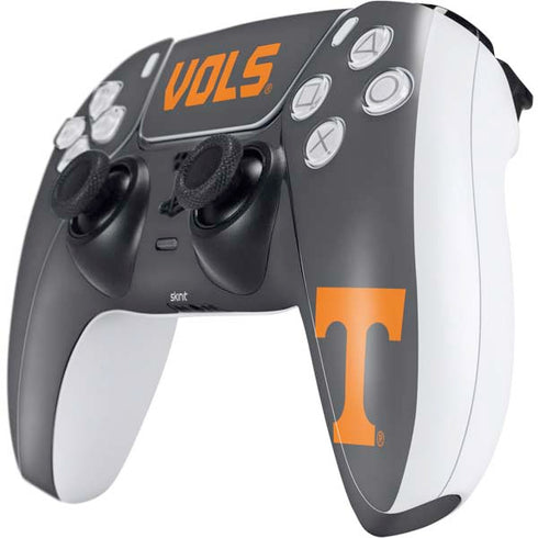 University of Tennessee-Knoxville T Logo Vols on Gray PS5 Controller Skin