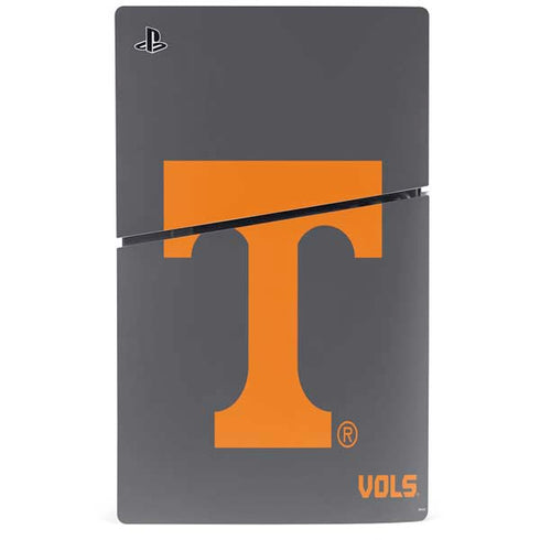 University of Tennessee-Knoxville T Logo Vols on Gray PS5 Slim Disk Bundle Skin