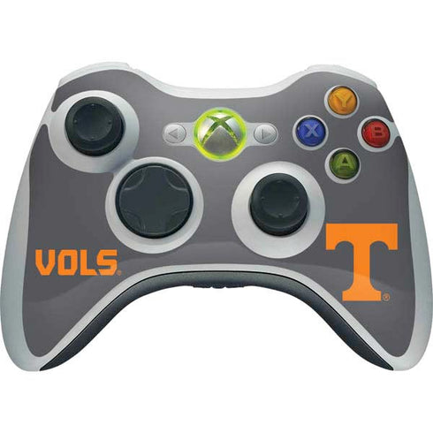 University of Tennessee-Knoxville T Logo Vols on Gray Xbox 360 Wireless Controller Skin