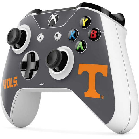 University of Tennessee-Knoxville T Logo Vols on Gray Xbox One S Controller Skin