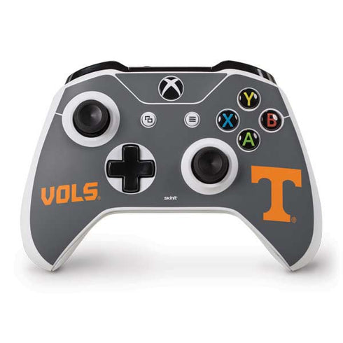 University of Tennessee-Knoxville T Logo Vols on Gray Xbox One S Controller Skin