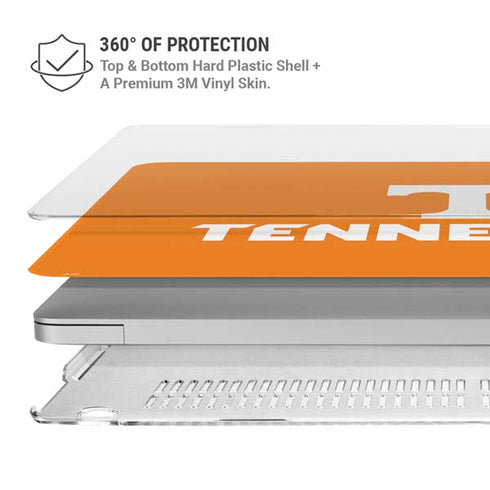 University of Tennessee-Knoxville T Logo on Orange MacBook Air 15in (2023-2025) Case plus Skin