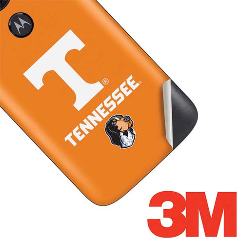 University of Tennessee-Knoxville T Logo on Orange Moto E5 Play Skin