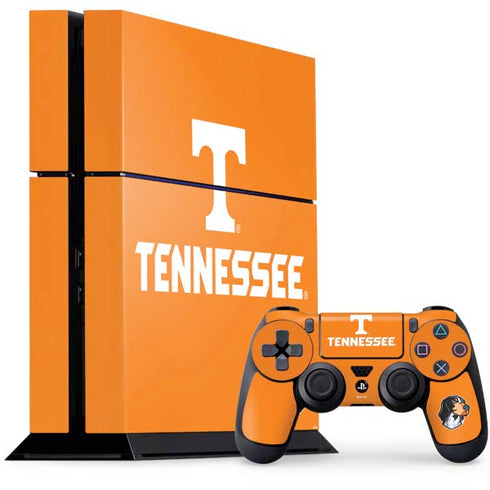 University of Tennessee-Knoxville T Logo on Orange PS4 Console and Controller Bundle Skin