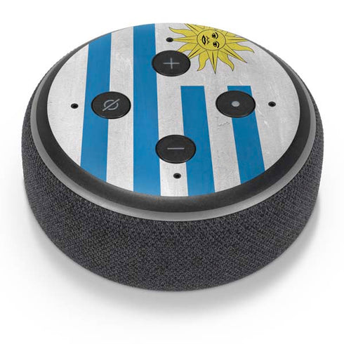 Uraguay Flag Distressed Amazon Echo Dot Skin