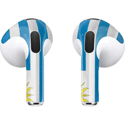 Uraguay Flag Distressed Apple AirPods (3rd Gen 2021) Skin