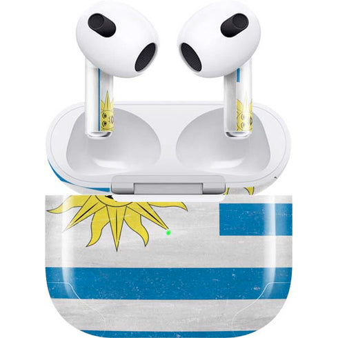 Uraguay Flag Distressed Apple AirPods (3rd Gen 2021) Skin