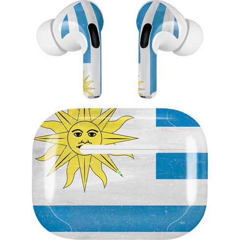Uraguay Flag Distressed Apple AirPods Pro Skin