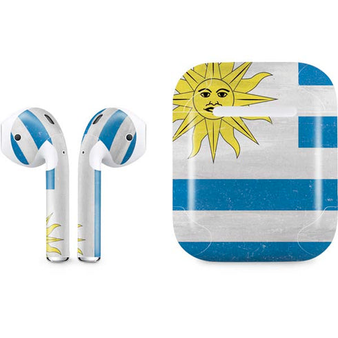 Uraguay Flag Distressed Apple AirPods Skin