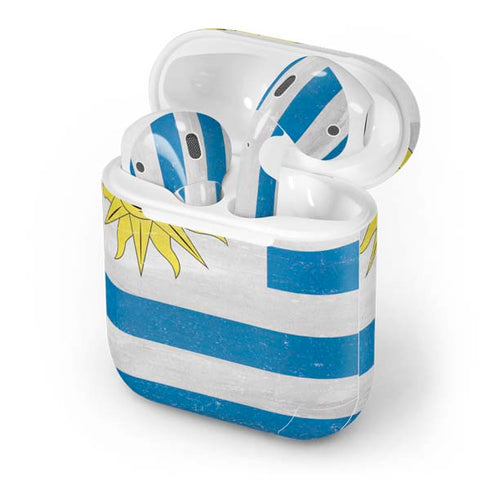 Uraguay Flag Distressed Apple AirPods Skin