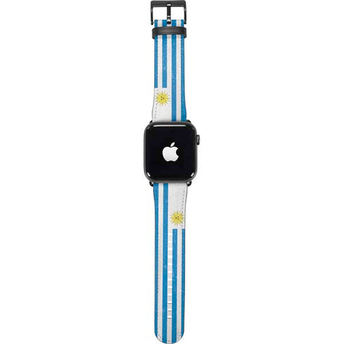 Uraguay Flag Distressed Apple Watch Band 42-44mm