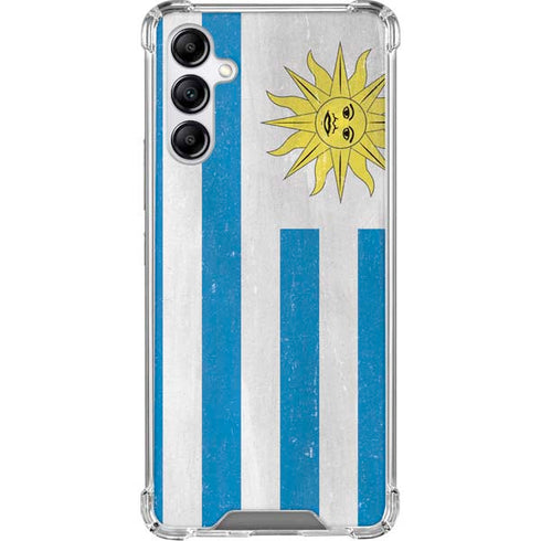 Uraguay Flag Distressed Galaxy A15 5G Clear Case