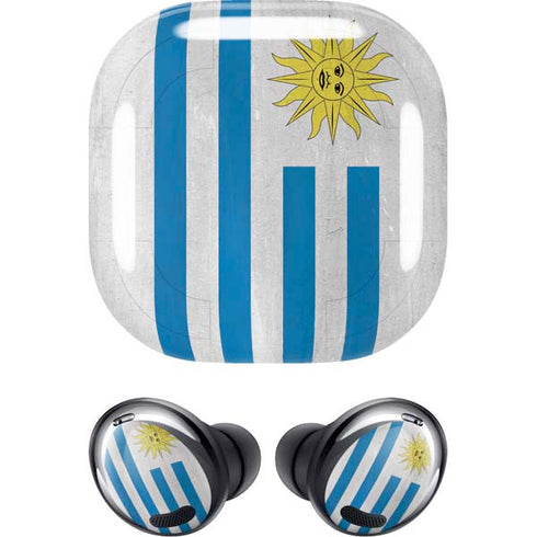 Uraguay Flag Distressed Galaxy Buds Pro Skin