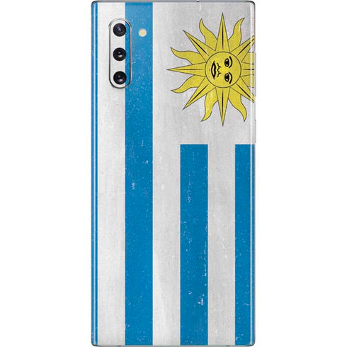Uraguay Flag Distressed Galaxy Note 10 Skin