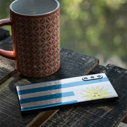 Uraguay Flag Distressed Galaxy Note 10 Skin
