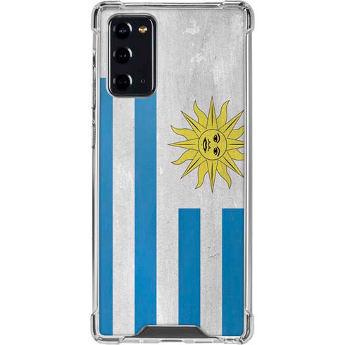 Uraguay Flag Distressed Galaxy Note20 5G Clear Case