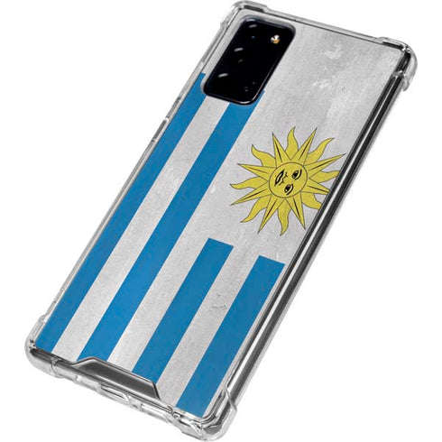 Uraguay Flag Distressed Galaxy Note20 5G Clear Case