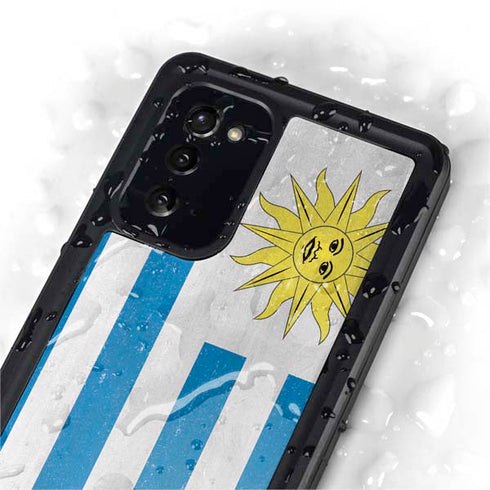 Uraguay Flag Distressed Galaxy Note20 5G Waterproof Case