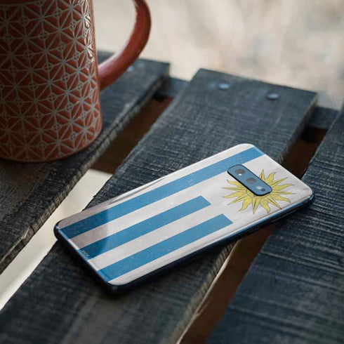 Uraguay Flag Distressed Galaxy S10e Skin
