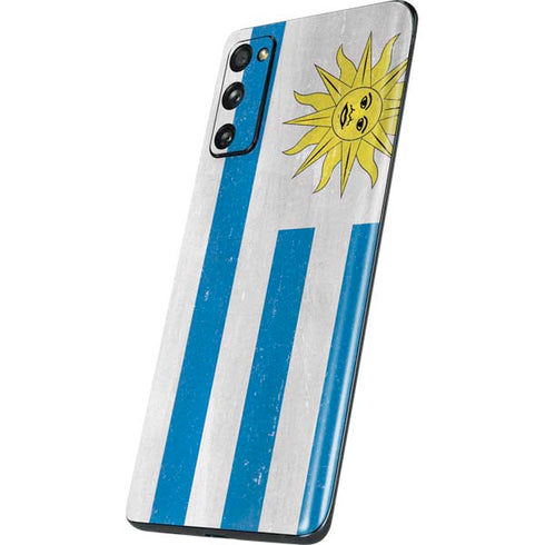 Uraguay Flag Distressed Galaxy S20 Fan Edition Skin