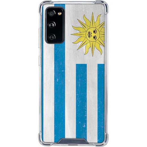 Uraguay Flag Distressed Galaxy S20 FE Clear Case