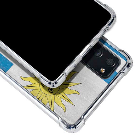 Uraguay Flag Distressed Galaxy S20 FE Clear Case