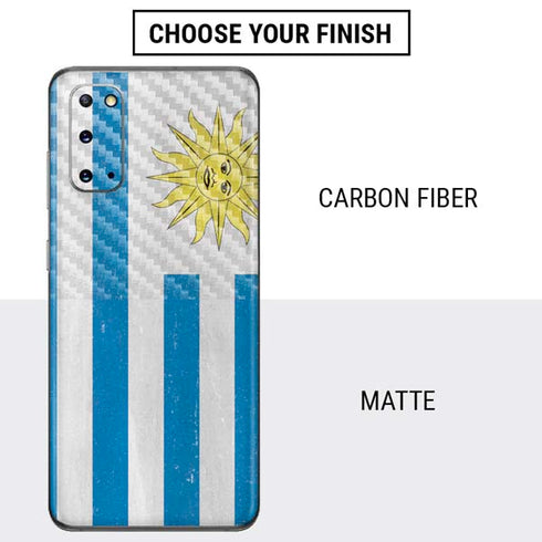 Uraguay Flag Distressed Galaxy S20 Skin