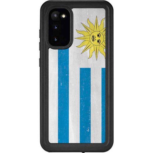 Uraguay Flag Distressed Galaxy S20 Waterproof Case