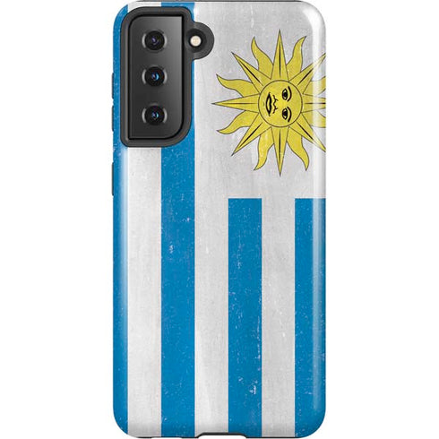 Uraguay Flag Distressed Galaxy S21 5G Pro Case