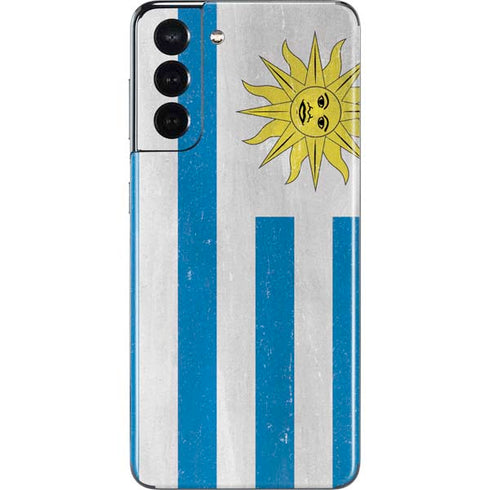 Uraguay Flag Distressed Galaxy S21 5G Skin