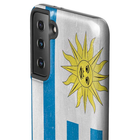 Uraguay Flag Distressed Galaxy S21 FE Pro Case