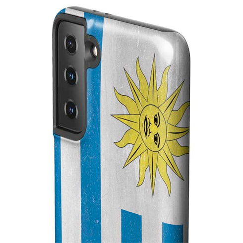 Uraguay Flag Distressed Galaxy S21 Plus 5G Pro Case