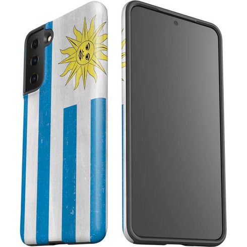 Uraguay Flag Distressed Galaxy S21 Plus 5G Pro Case