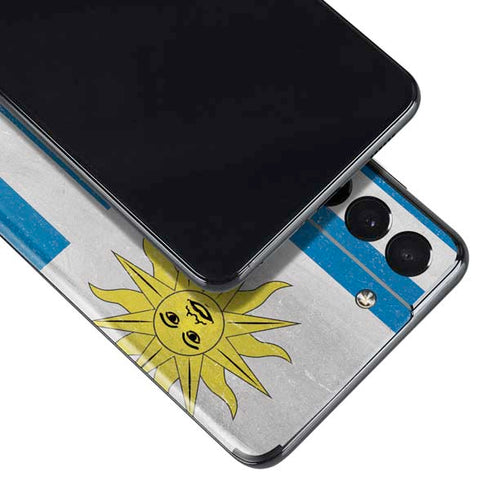 Uraguay Flag Distressed Galaxy S21 Plus 5G Skin