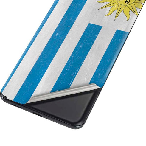 Uraguay Flag Distressed Galaxy S21 Plus 5G Skin