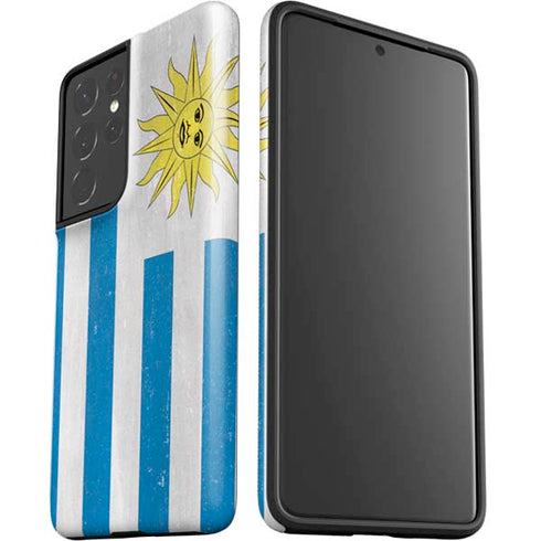Uraguay Flag Distressed Galaxy S21 Ultra 5G Pro Case