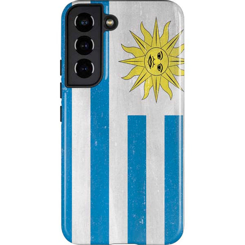 Uraguay Flag Distressed Galaxy S22 Pro Case