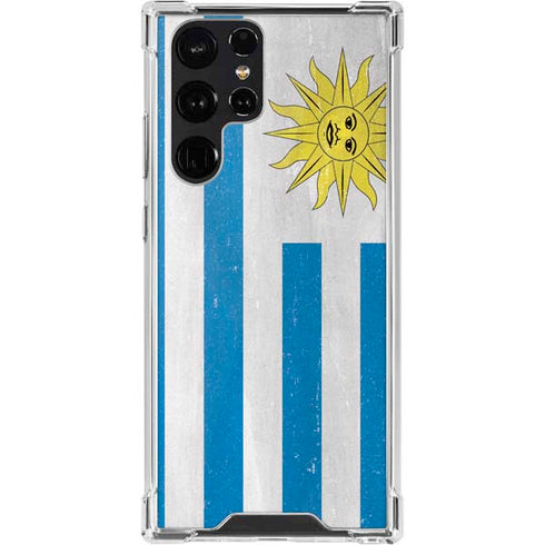 Uraguay Flag Distressed Galaxy S22 Ultra Clear Case