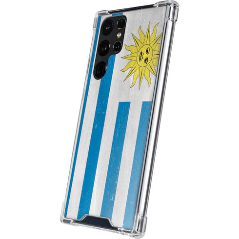 Uraguay Flag Distressed Galaxy S22 Ultra Clear Case